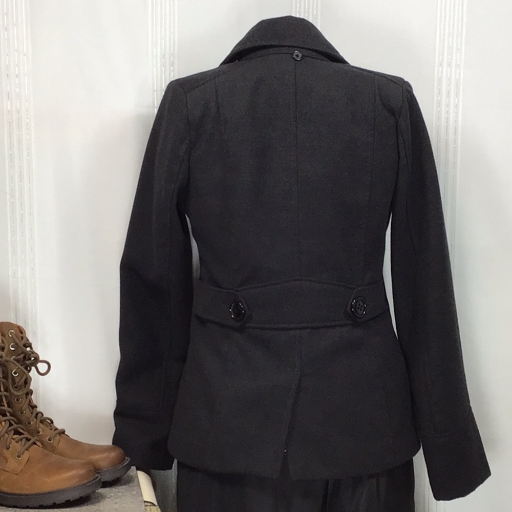 American Rag Charcoal Soft Short Peacoat Jacket Pockets Sz Small - Picture 4 of 13